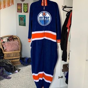 Hockey Sockey Oilers Onesie